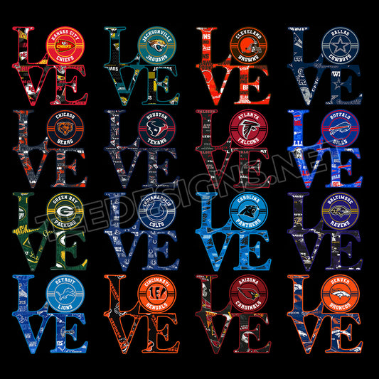 32 NFL Love Designs PNG