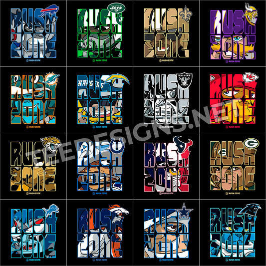 32 NFL Rush Zone Designs PNG