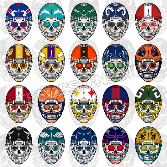 32 NFL Sugar Skull Designs PNG