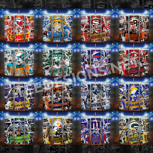 32 NFL Team Players Tumbler Designs