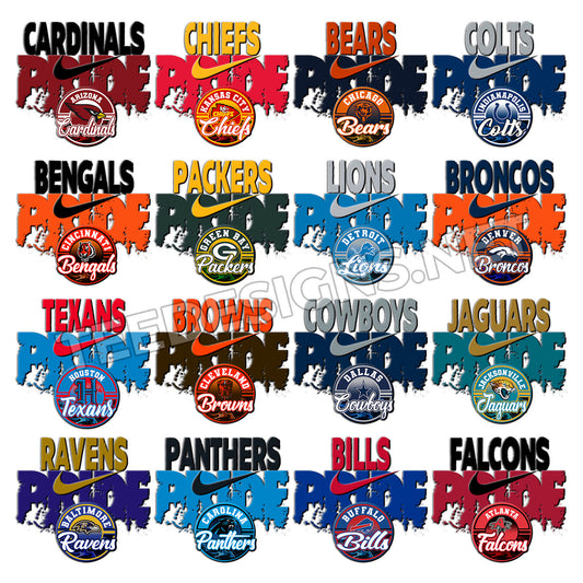 32 Pride Swoosh NFL Designs PNG