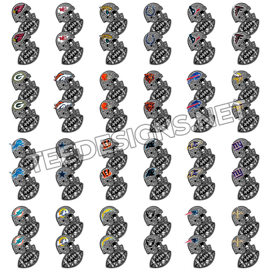 32 Rhinestone NFL Sleeves Designs PNG