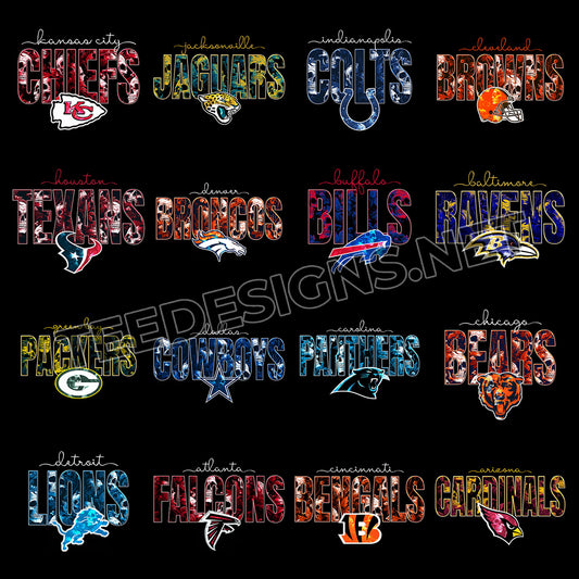 32 Skull Theme NFL Designs PNG