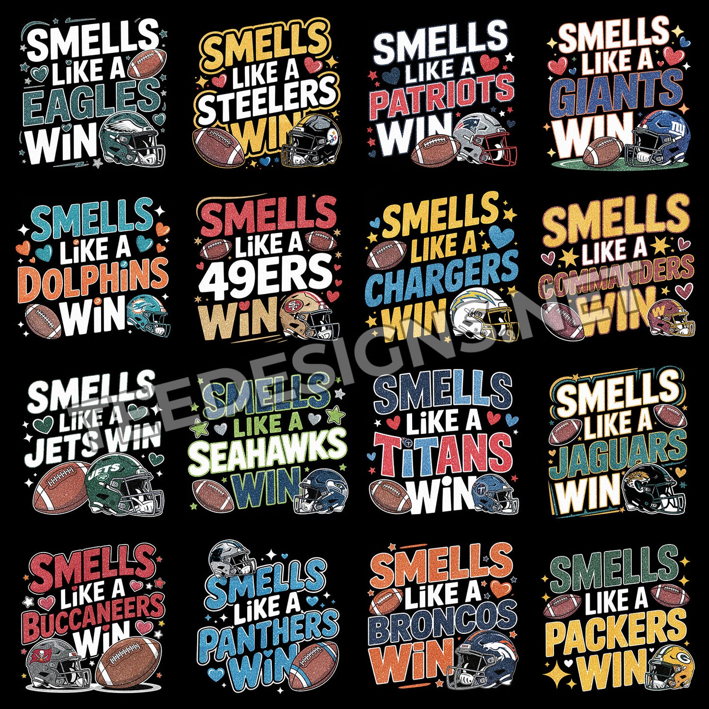 32 Smells Like a Win NFL Designs PNG