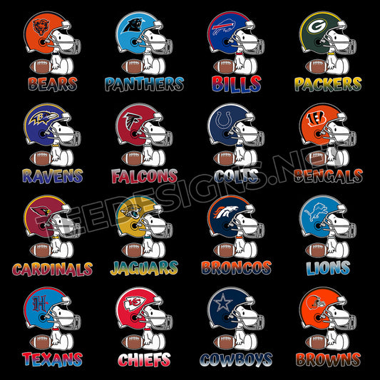 32 Snoopy NFL Designs PNG