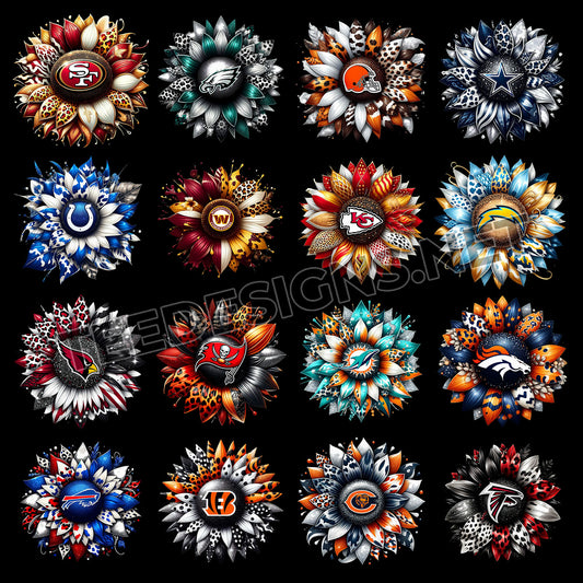32 Sunflower NFL Designs PNG