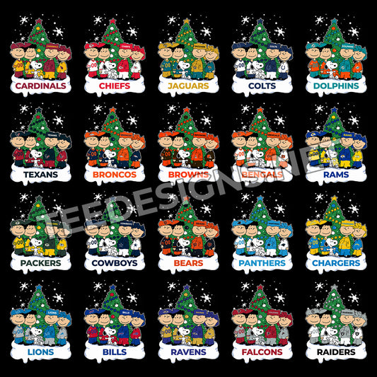 32 The Peanuts Christmas NFL Designs PNG