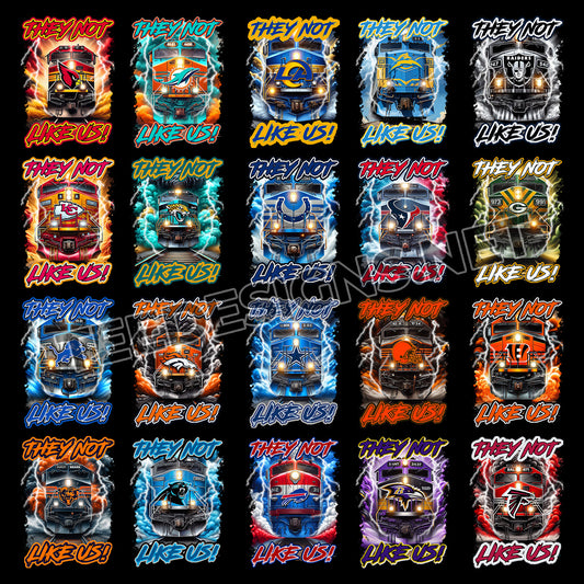 32 They Not Like Us NFL Train Designs PNG