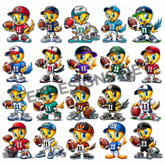 32 Tweety NFL Designs PNG