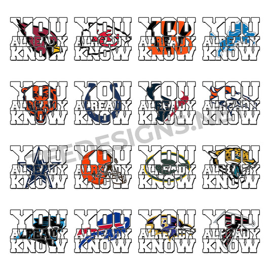 32 You Already Know NFL Designs PNG