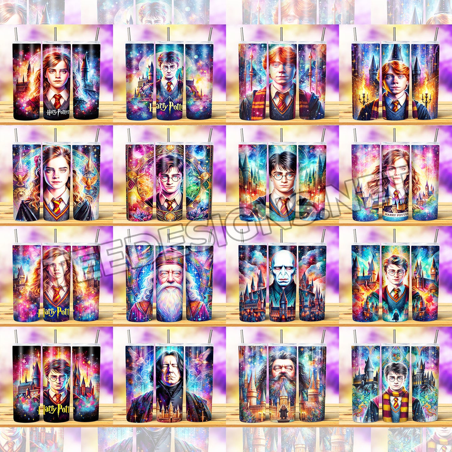35 Harry Potter Watercolor Tumbler Designs