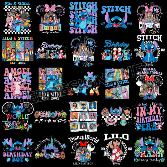 35 Stitch Designs PNG