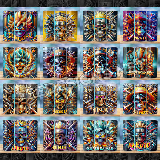 40 Anime Metal 3D Tumbler Designs