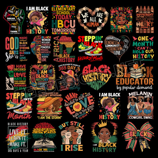 40 Black History Designs PNG