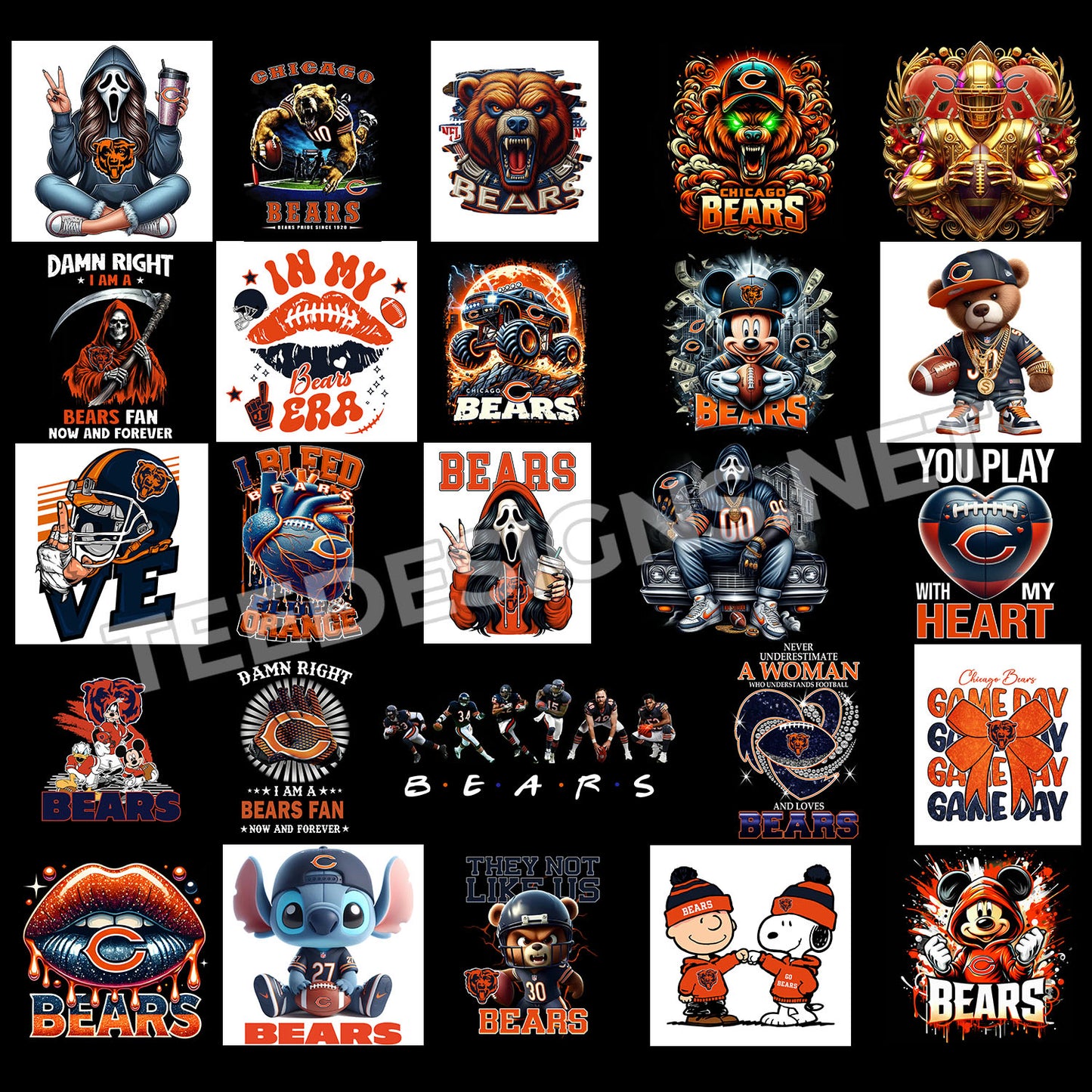 40 Chicago Bears Designs PNG