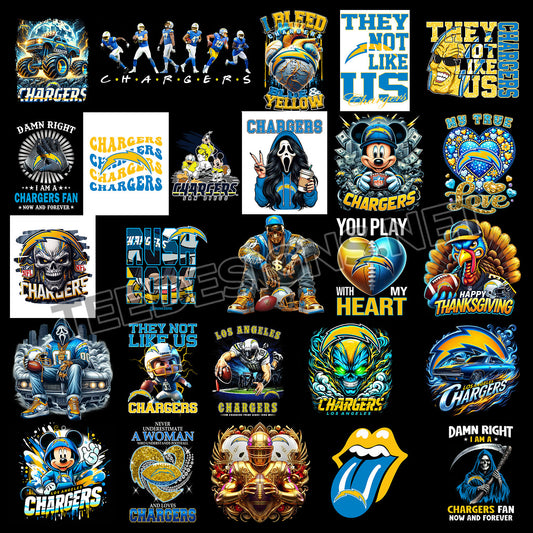 40 Los Angeles Chargers Designs PNG