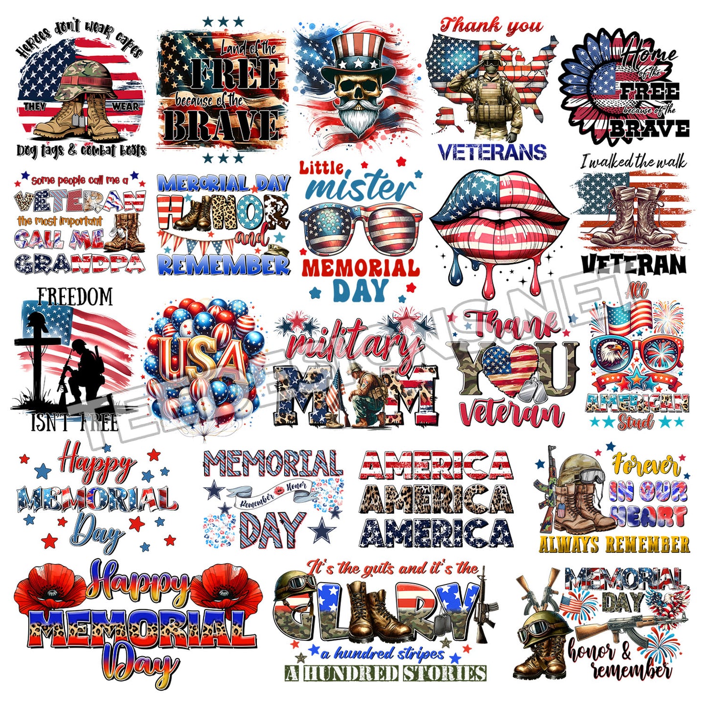 40 Memorial Day Designs PNG
