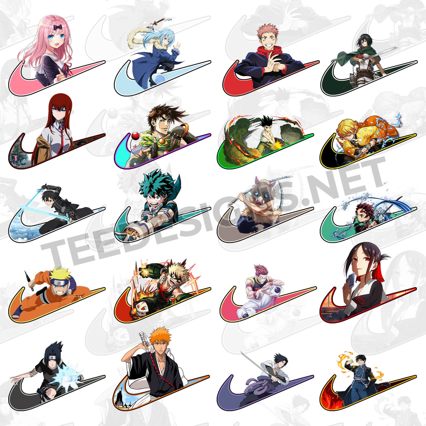 40 Nike Anime Designs PNG