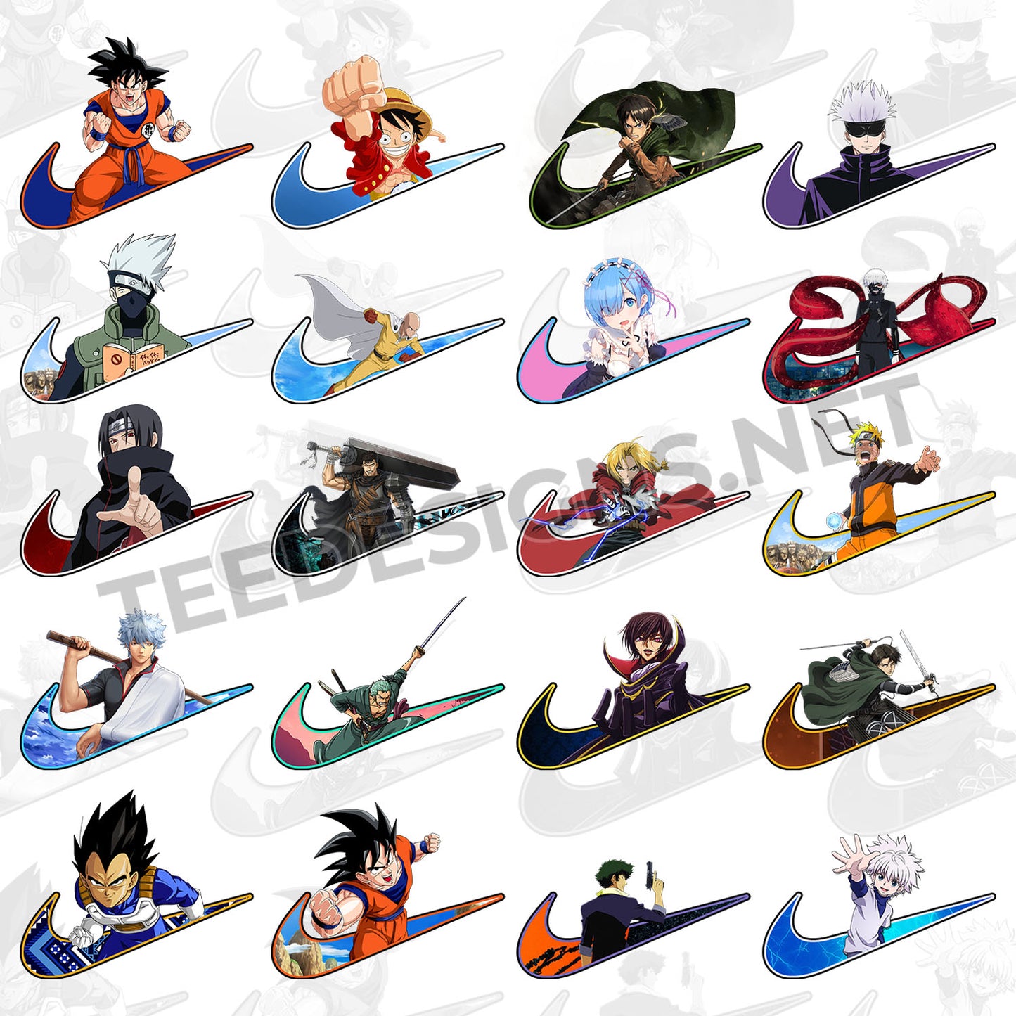 40 Nike Anime Designs PNG