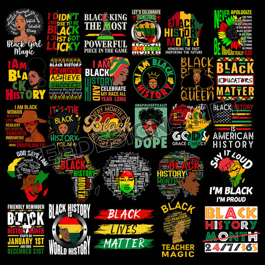 50 Black History Designs PNG