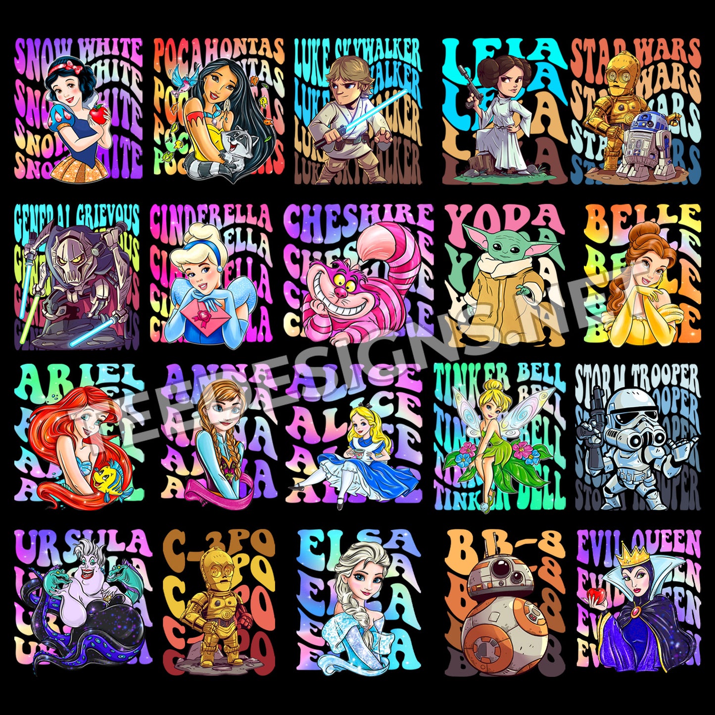 50 Cartoon Wave Pop Culture Designs PNG