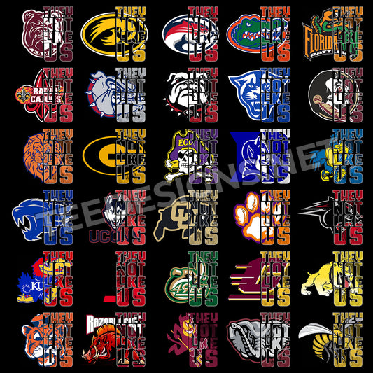 75 College NCAA They Not Like Us Designs PNG