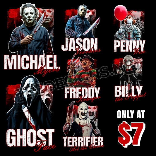 7 Exclusive Halloween Horror Designs PNG