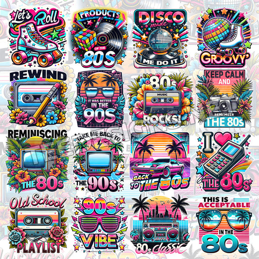 80's & 90's Style Designs PNG
