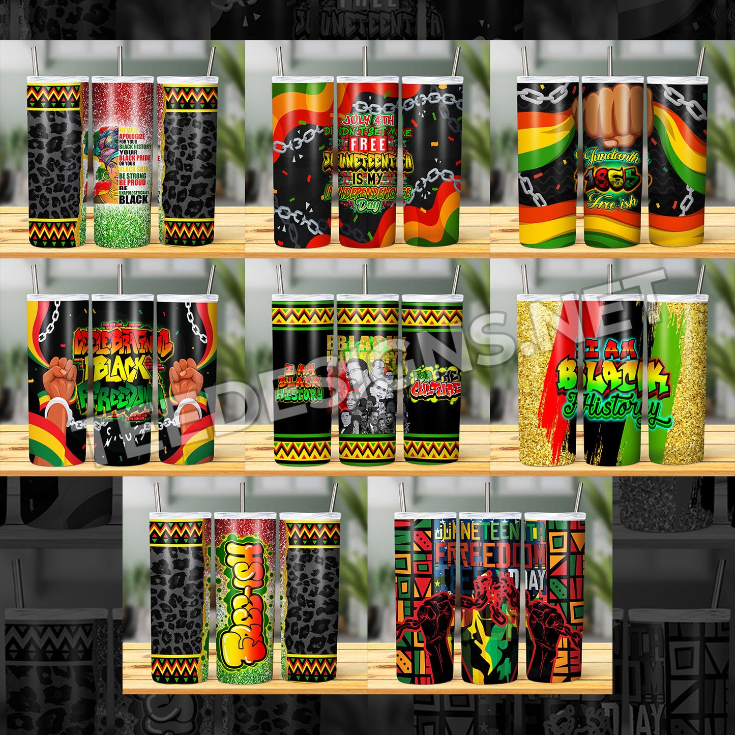 8 Juneteenth Tumbler Designs